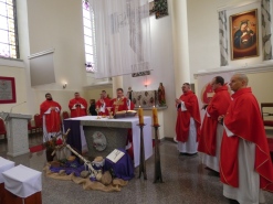 Sanktuarium Męki Pańskiej w Tyńcu Legnickim. Eucharystia podczas V Drogi Krzyżowej. 23 marca 2024 r.